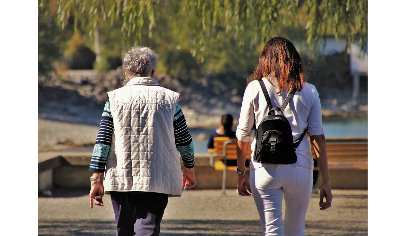 Mujeres caminando en la calle