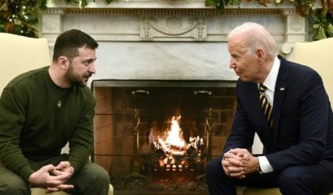 Volodímir Zelenski se reúne con Joe Biden