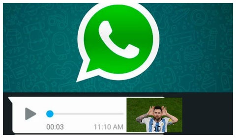 WhatsApp y los mensajes con voz de Lionel Messi