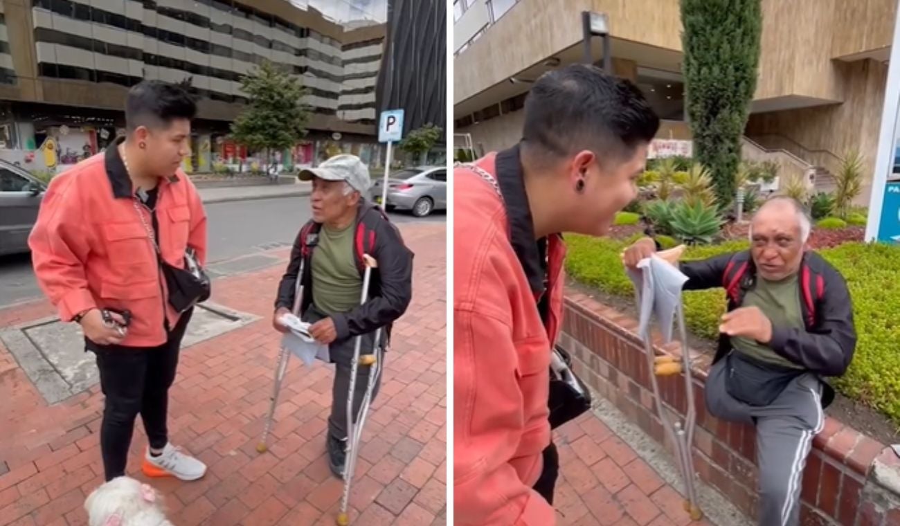 Influencer regaló plata a vendedor ambulante