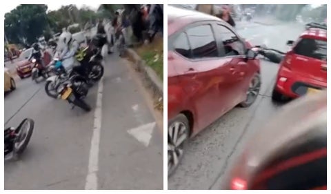Accidente en Cali - atropellar a motociclista