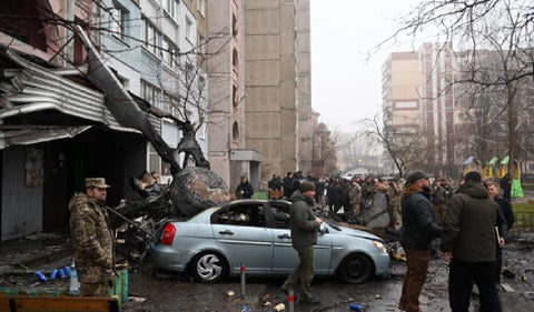 Accidente de helicóptero en Ucrania