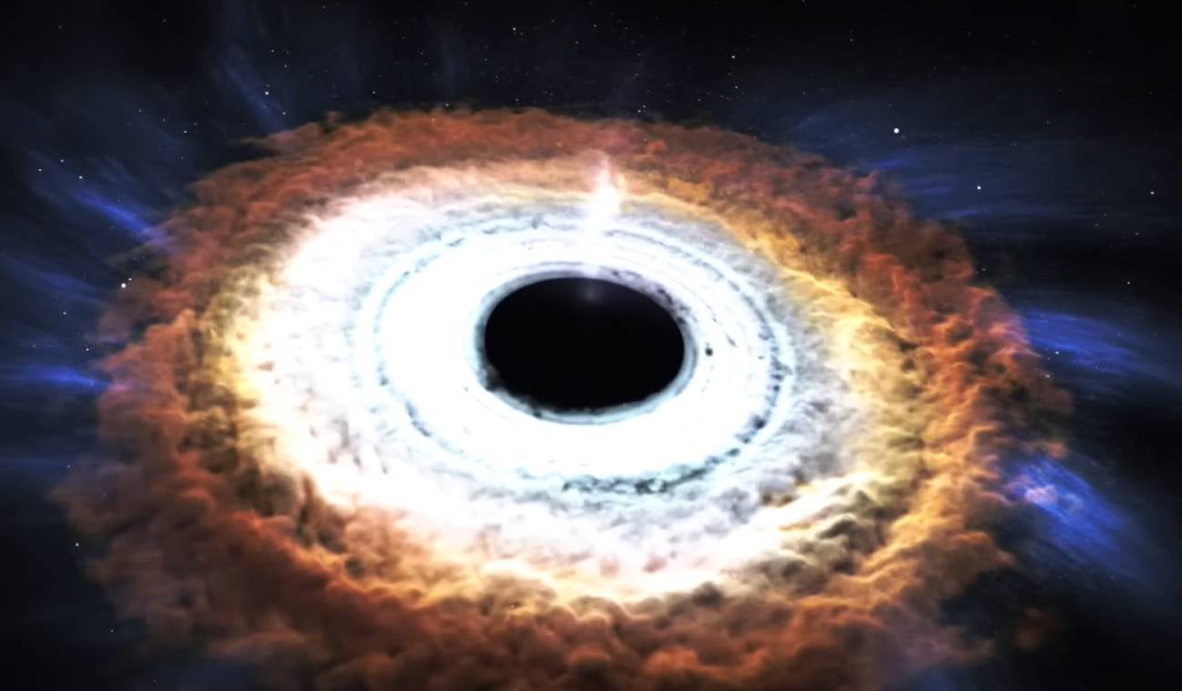 Agujero negro se come una estrella