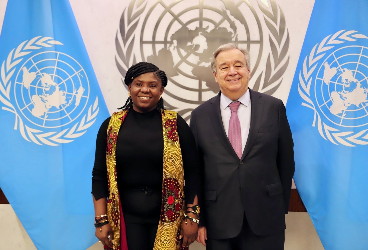 Vicepresidenta Francia Márquez y Antonio Guterres