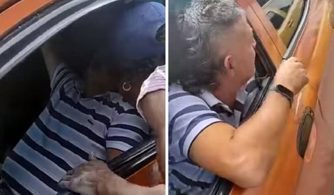 Habitante de calle besó a conductor que dormía