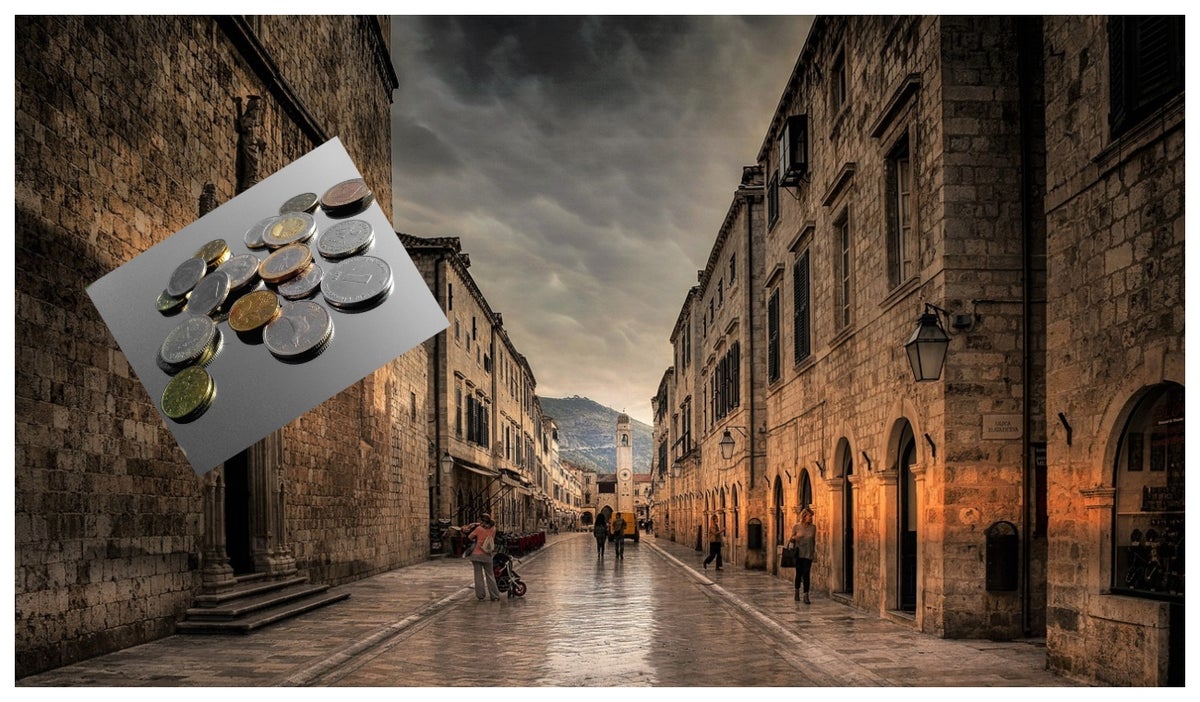 Panorámica de Dubrovnik - Croacia - moneda de Croacia