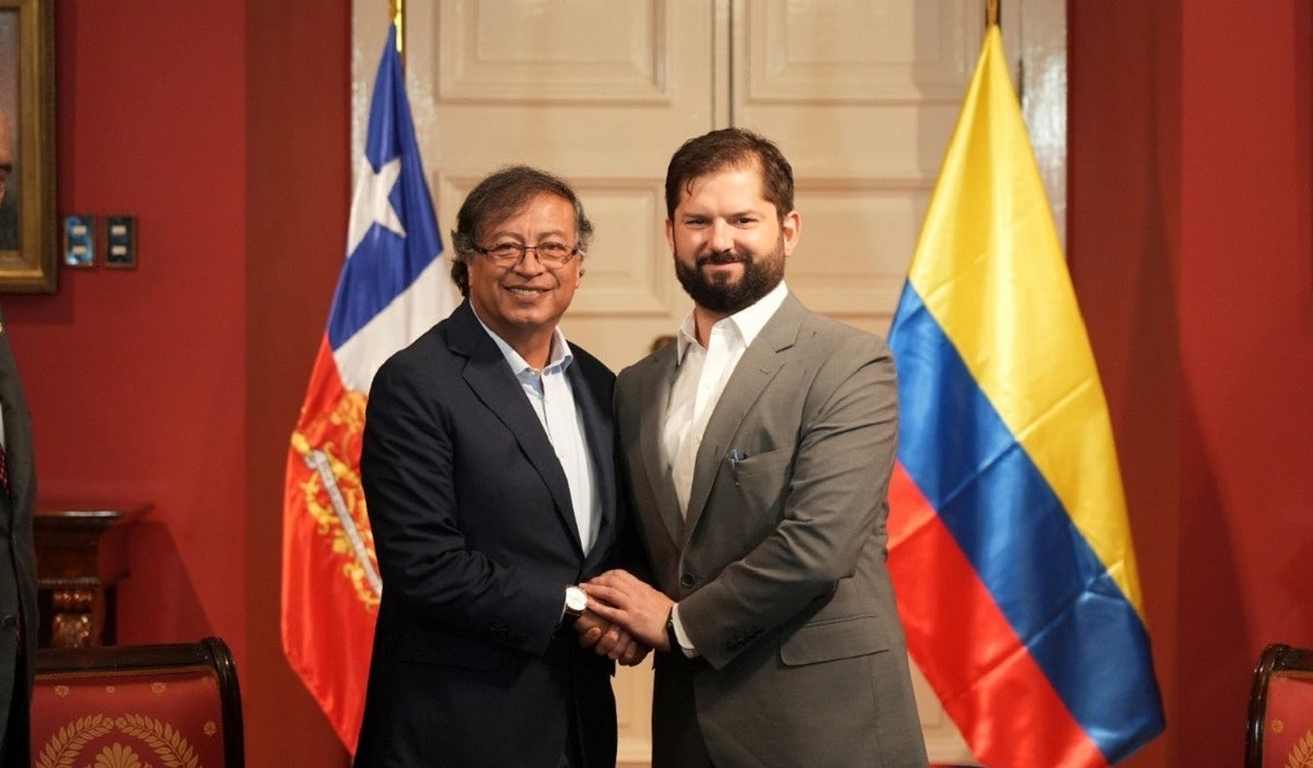 Gustavo Petro y Gabriel Boric