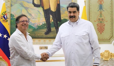 Gustavo Petro y Nicolás Maduro
