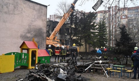 Helicóptero se estrelló en Ucrania