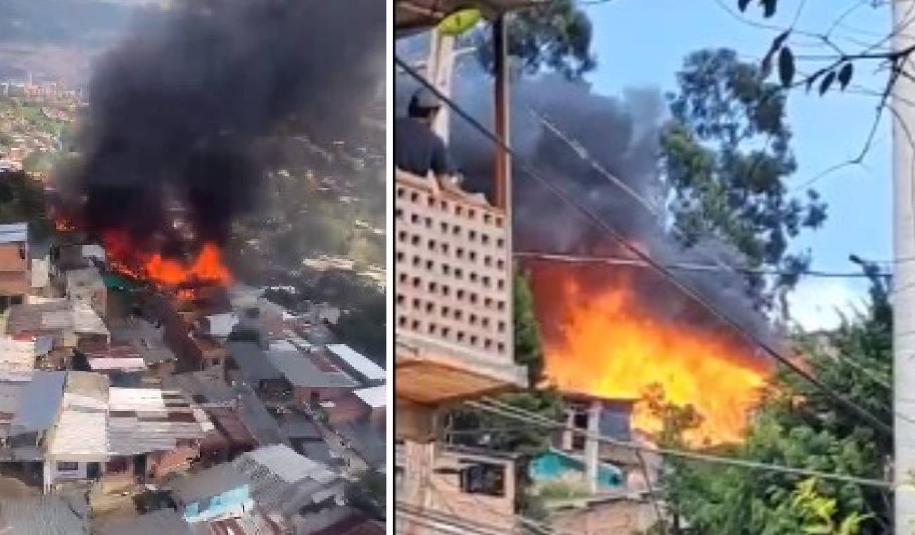 Casas se incendiaron