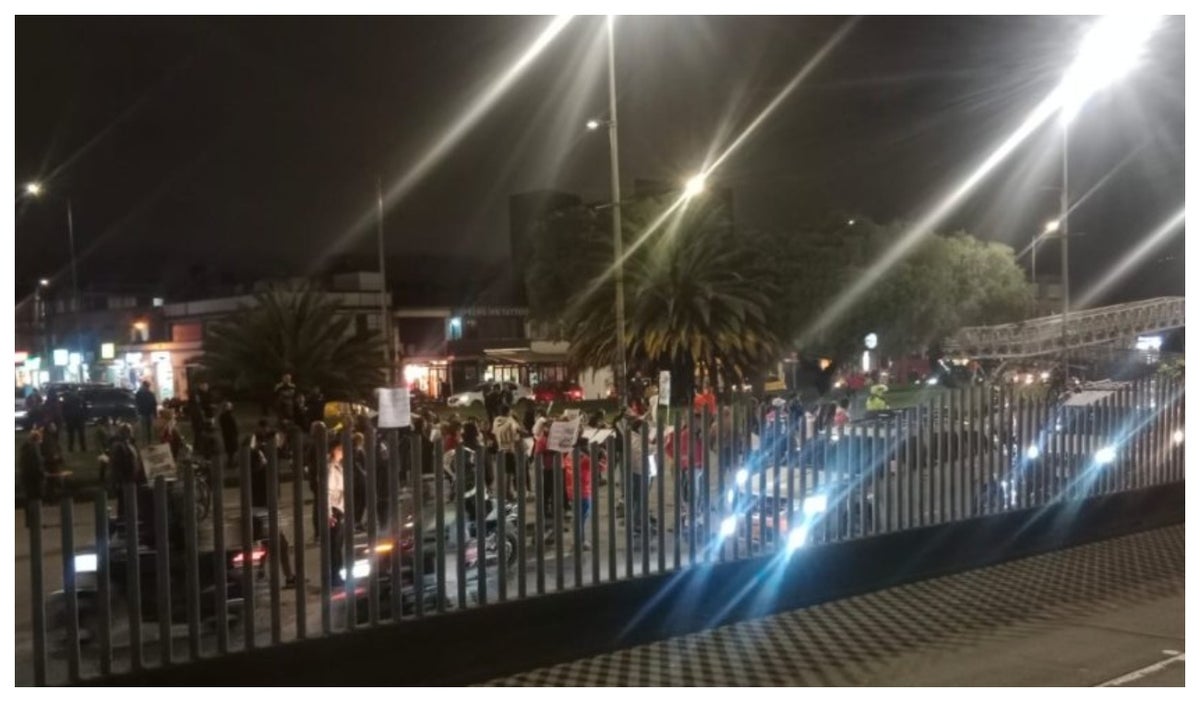 Manifestaciones la Av. NQS en Bogotá