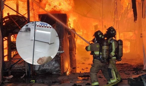 En pleno incendio, mujer se quedó dormida