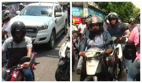 Protestas de motociclistas en Barrancabermeja