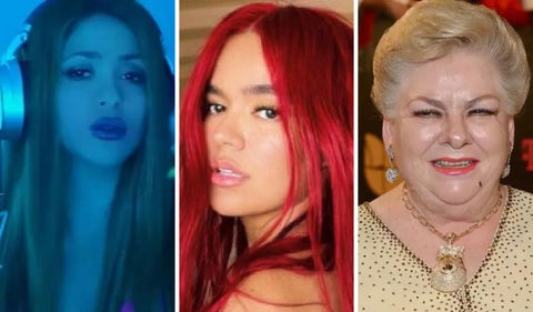 Shakira, Karol G y Paquita la del Barrio