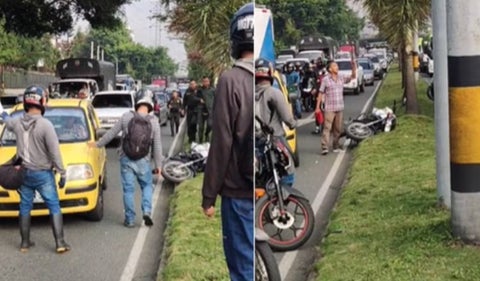 Taxista con machete enfrenta a motociclista