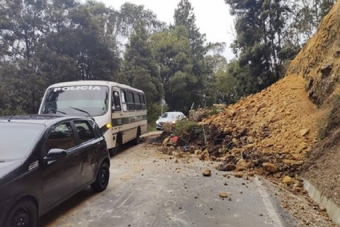 Deslizamiento vía Choachí Bogotá