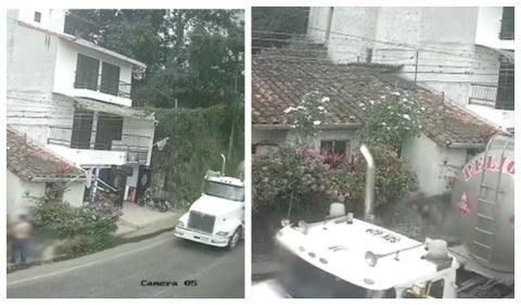 Video: bebe fue arrollado por una tractomula en Santander