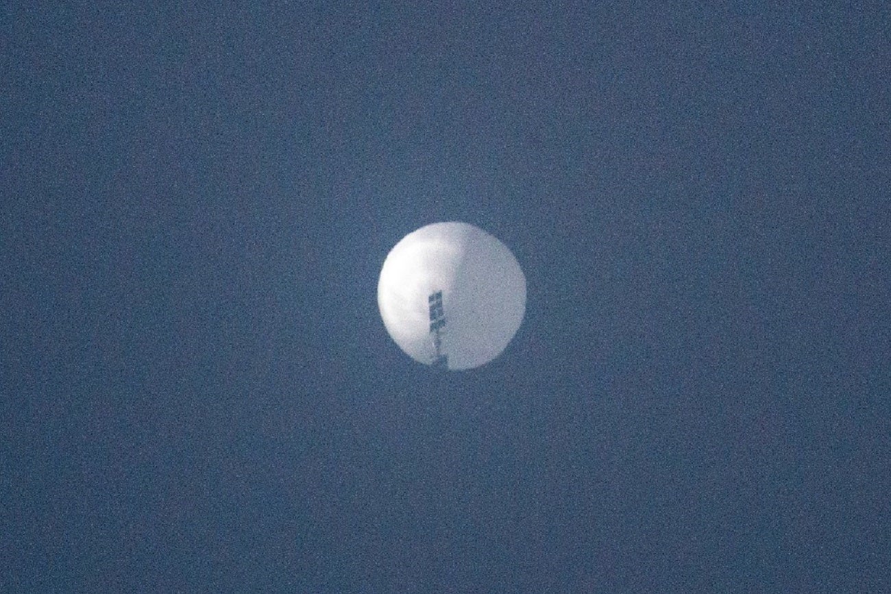Supuesto globo espía chino en el cielo sobre Billings, Montana (EE.UU.)