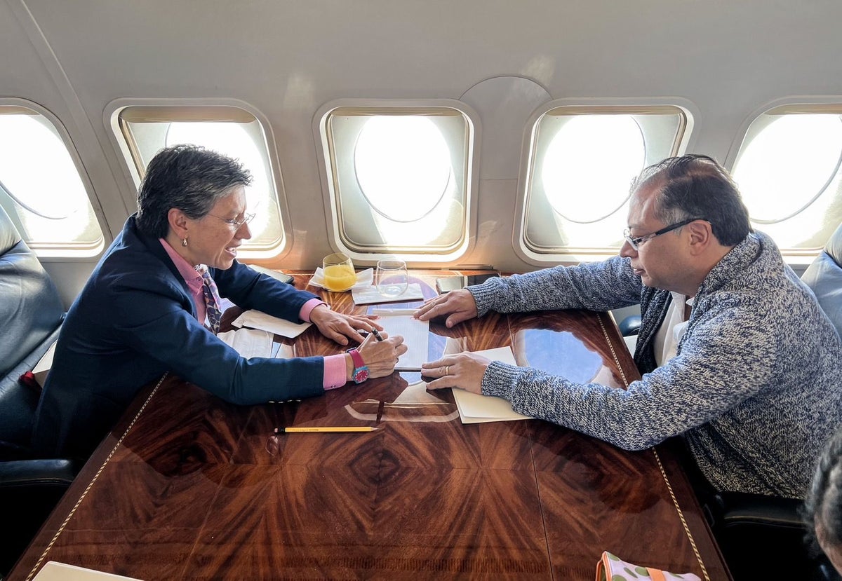 Claudia López y Gustavo Petro