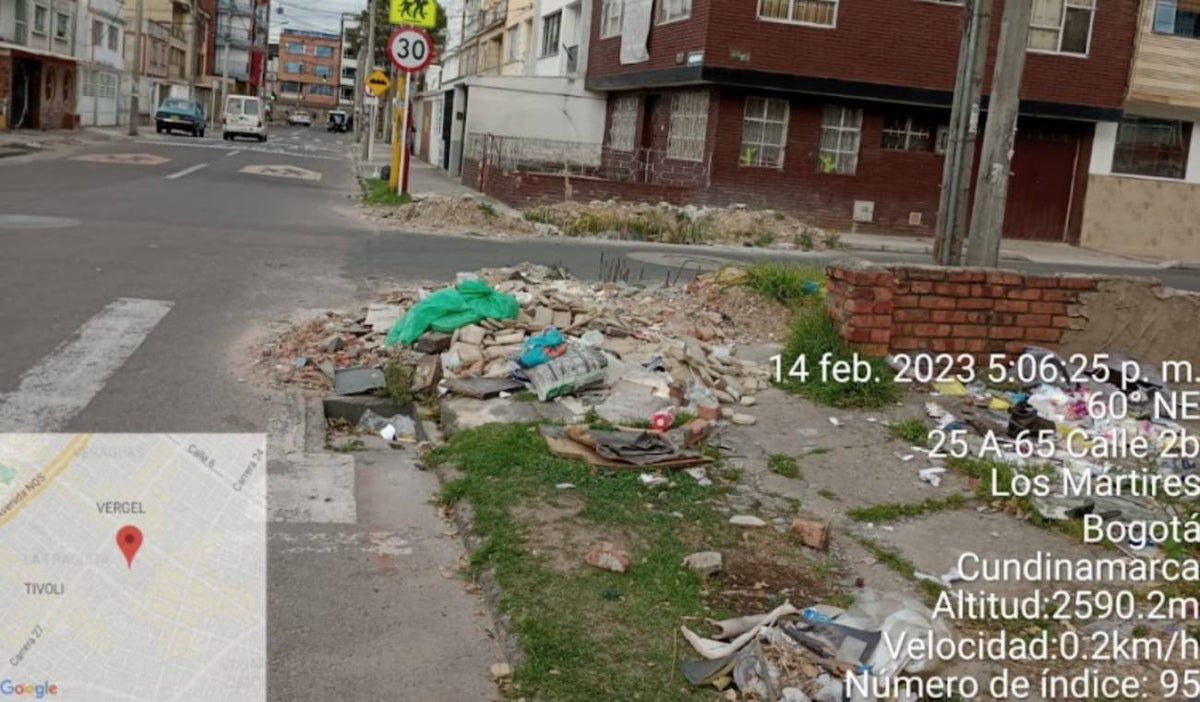 Basura en calles de Bogotá