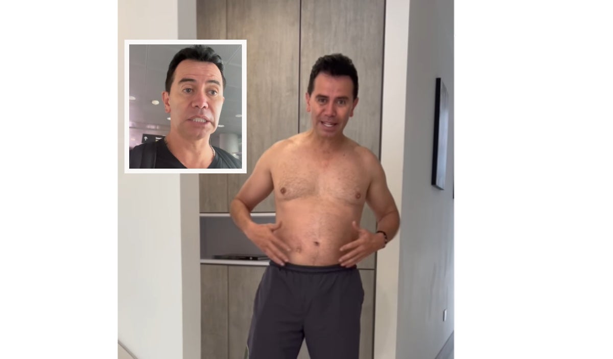 Jhonny Rivera tras rutina de ejercicio de un mes