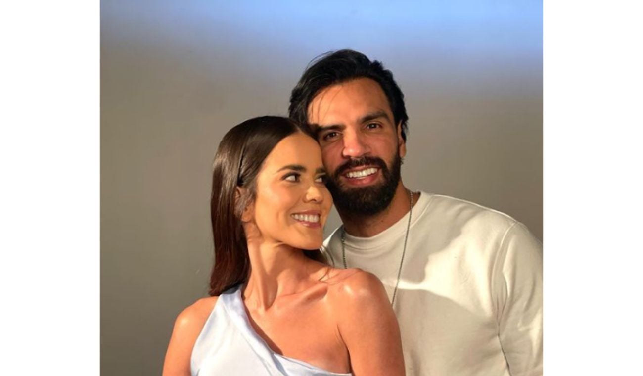 Laura de León con Salomón Bustamante