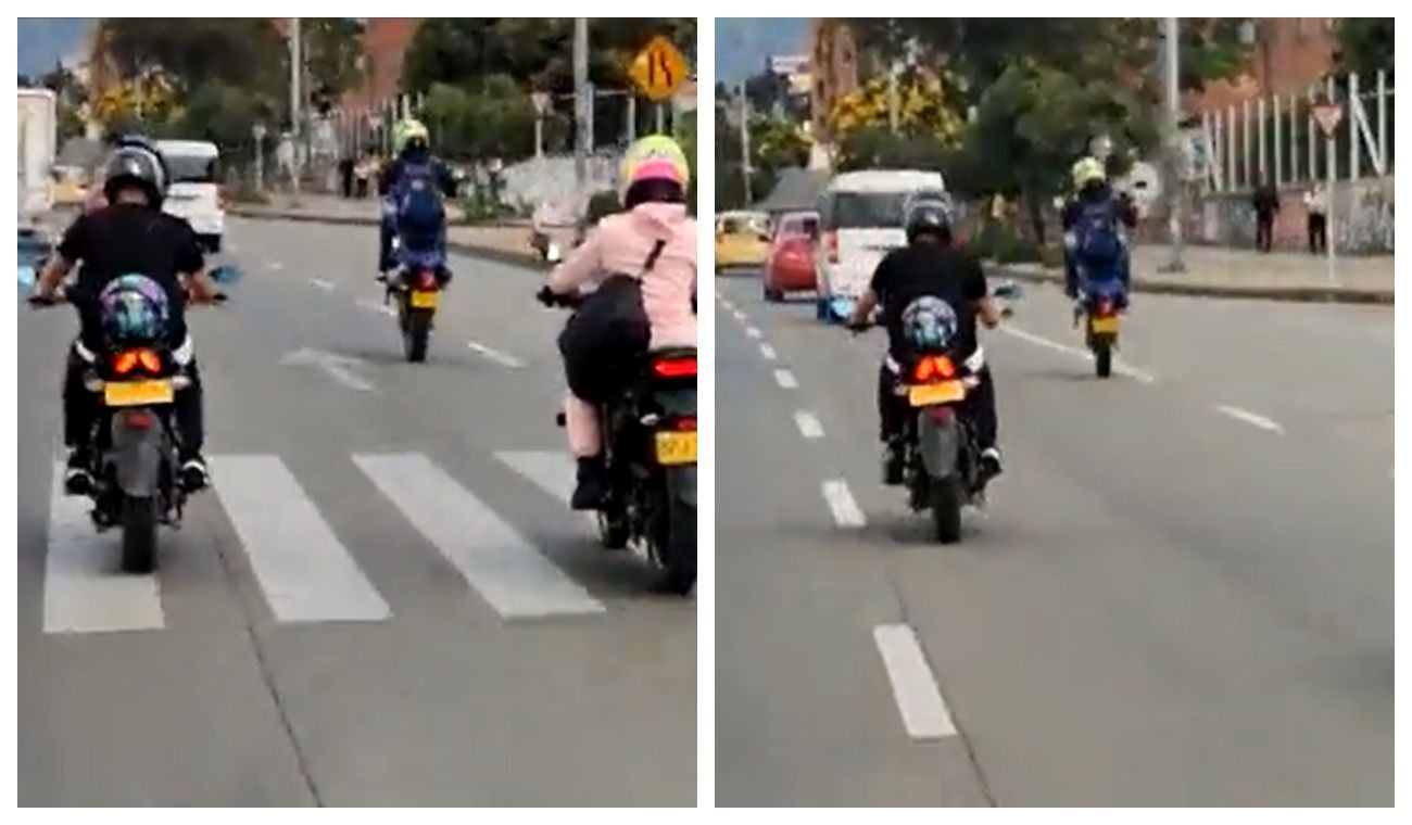 Motociclista haciendo una maniobra