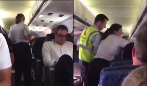 Mujer enfurece con su novio cuando le termina en pleno vuelo