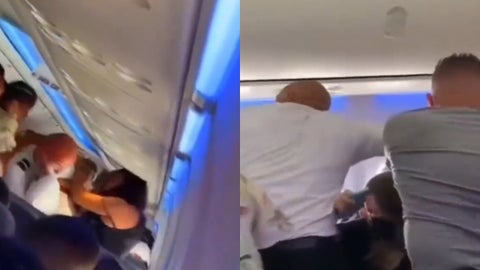 Pelea en pleno vuelo