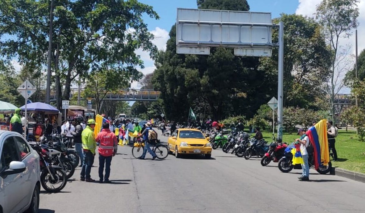Protesta de motociclistas en Bogotá