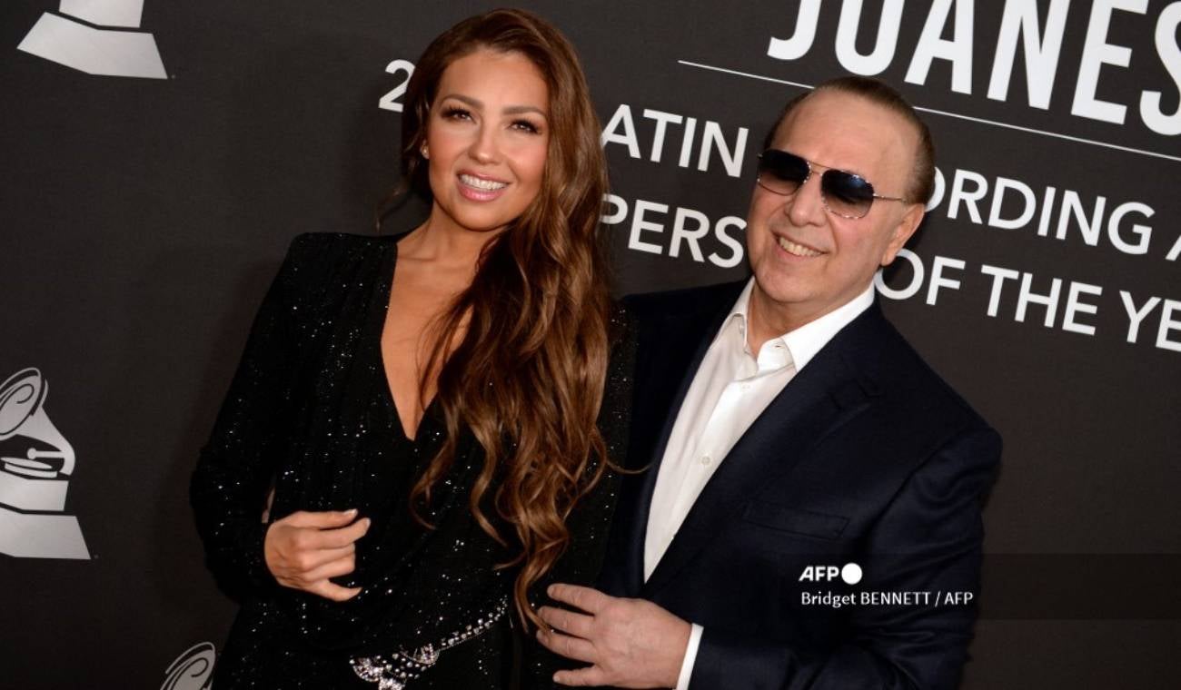 Thalia y Tommy Mottola