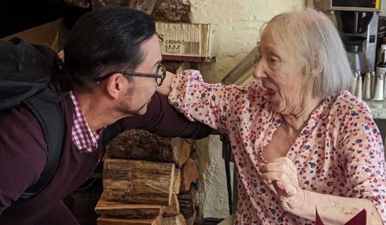Timothy Welch y su madre biológica