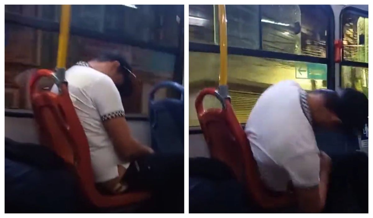 Video: hombre se quedó dormido en silla de TransMilenio