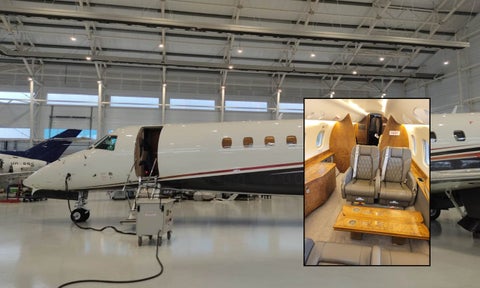 fotos del jet de 12 millones de dólares que compró la Policía y los tiene investigados