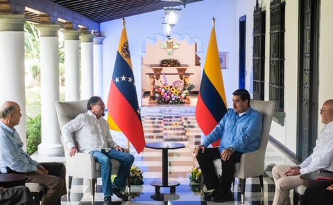 Gustavo Petro y Nicolás Maduro