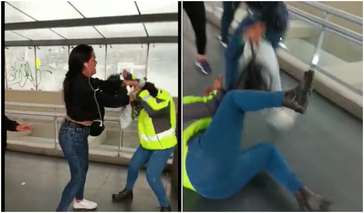 Agresión a funcionaria de TransMilenio