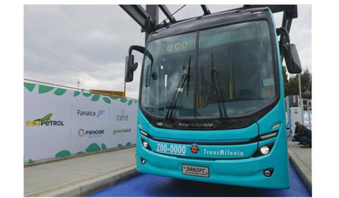Bus movido con hidrógeno que estará rodando por Bogotá