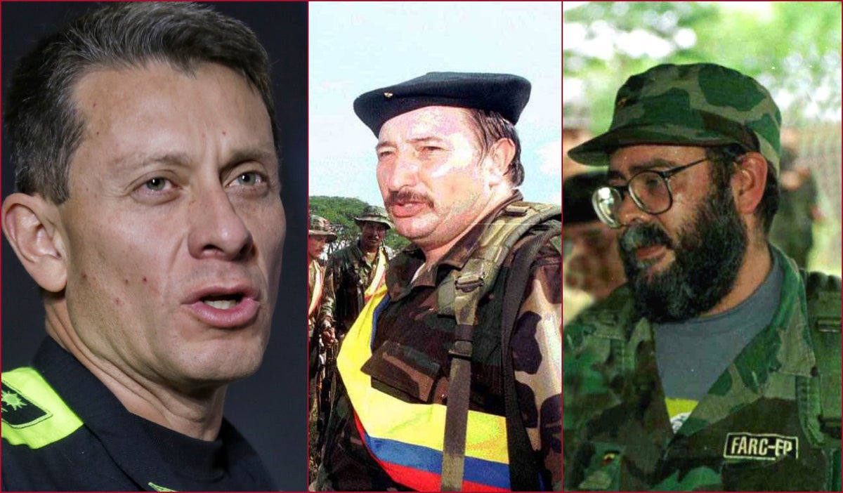 General Henry Sanabria, el Mono Jojoy y Alfonso Cano