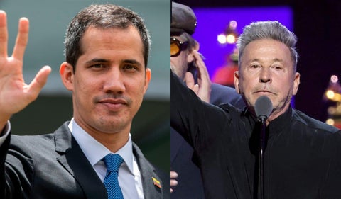 Juan Guaidó y Ricardo Montaner