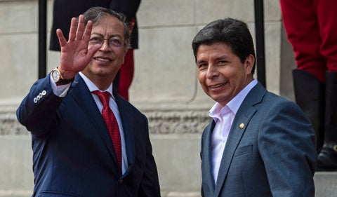 Gustavo Petro y Pedro Castillo