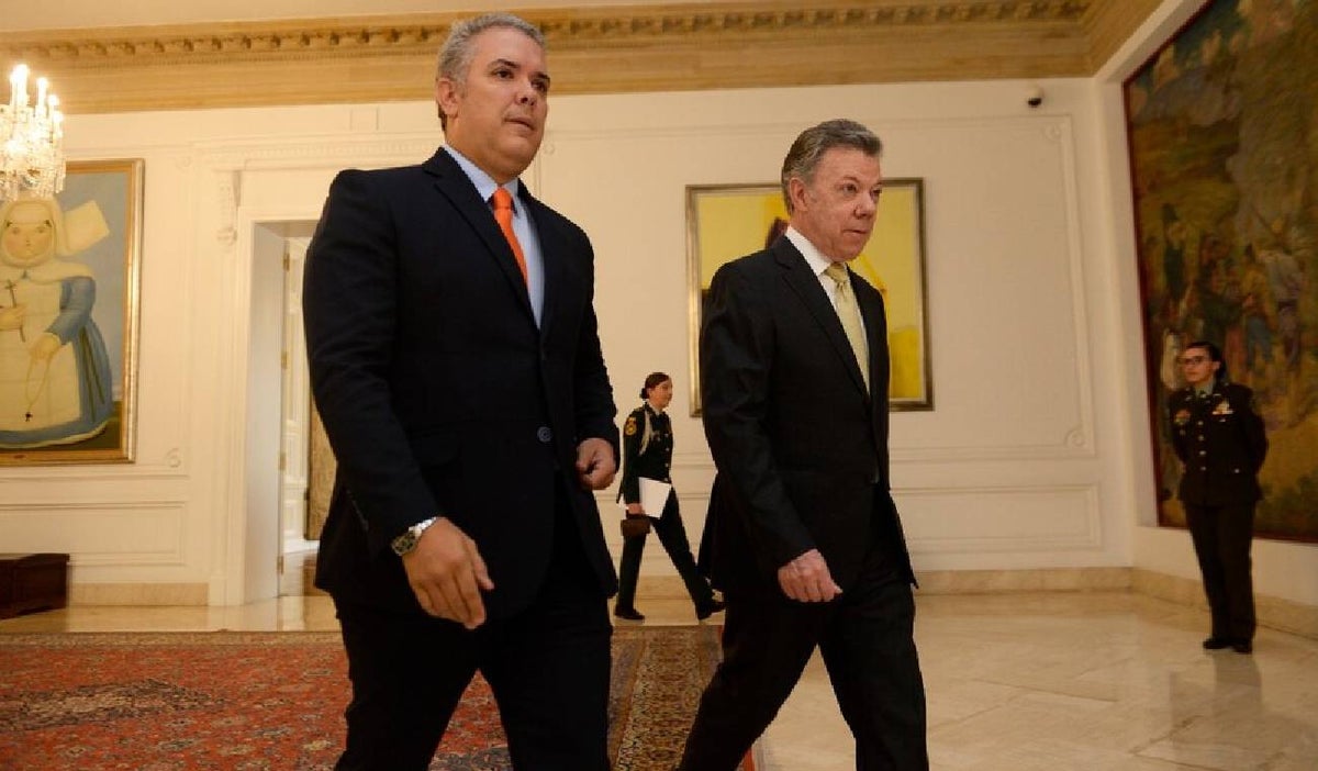 Iván Duque y Juan Manuel Santos