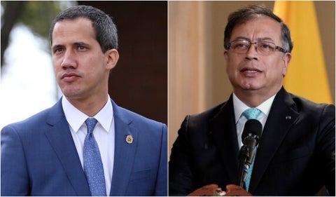 Juan Guaidó y Gustavo Petro