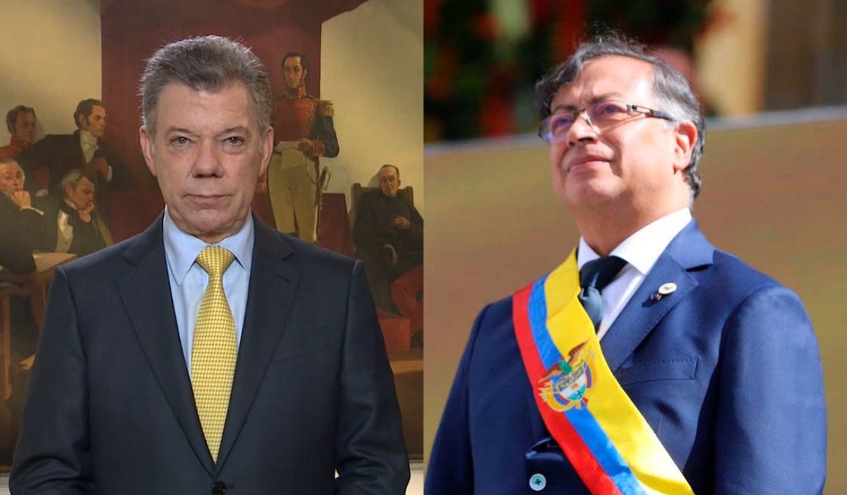 Juan Manuel Santos y Gustavo Petro