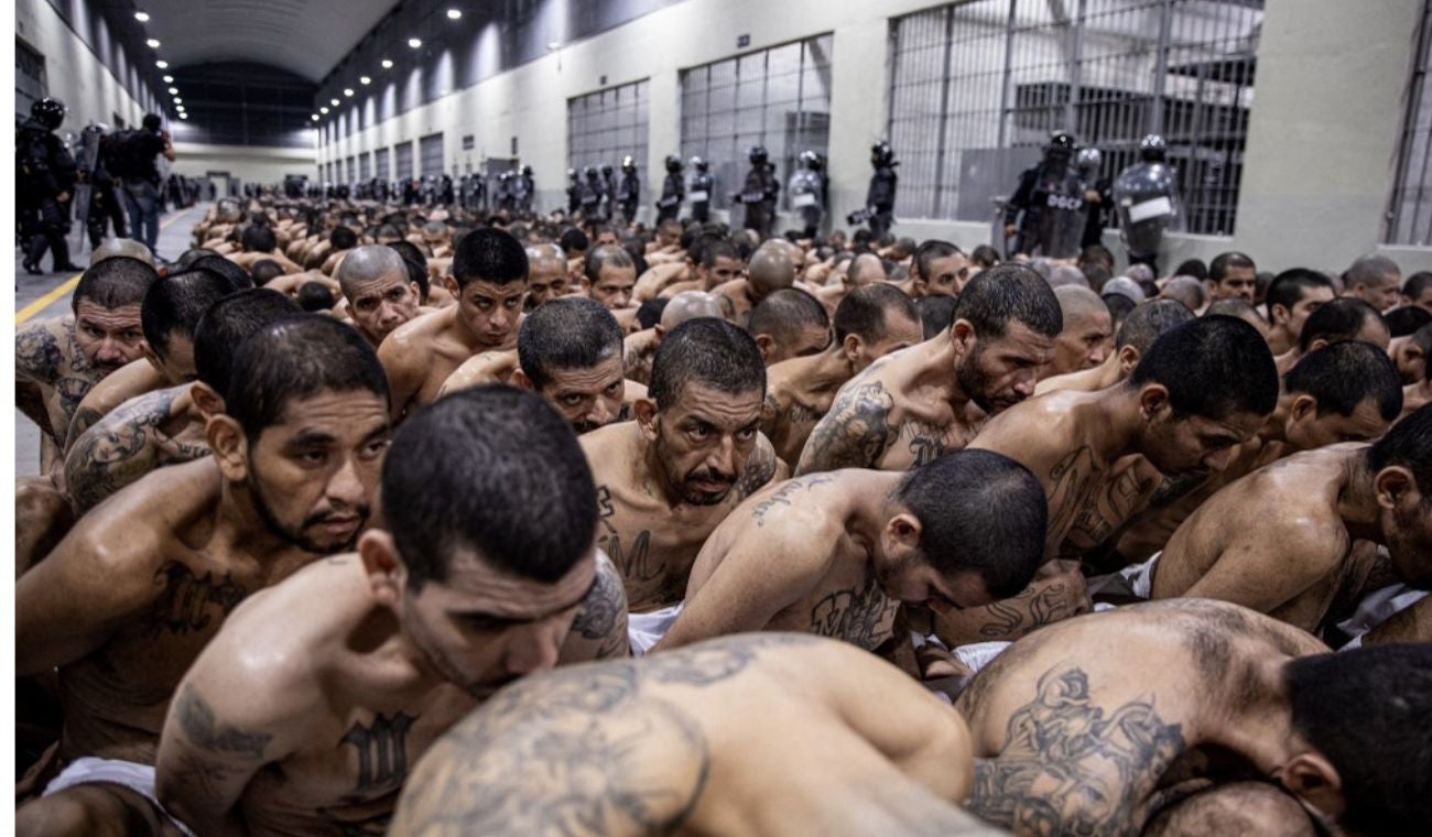 Pandilleros en cárcel del Salvador