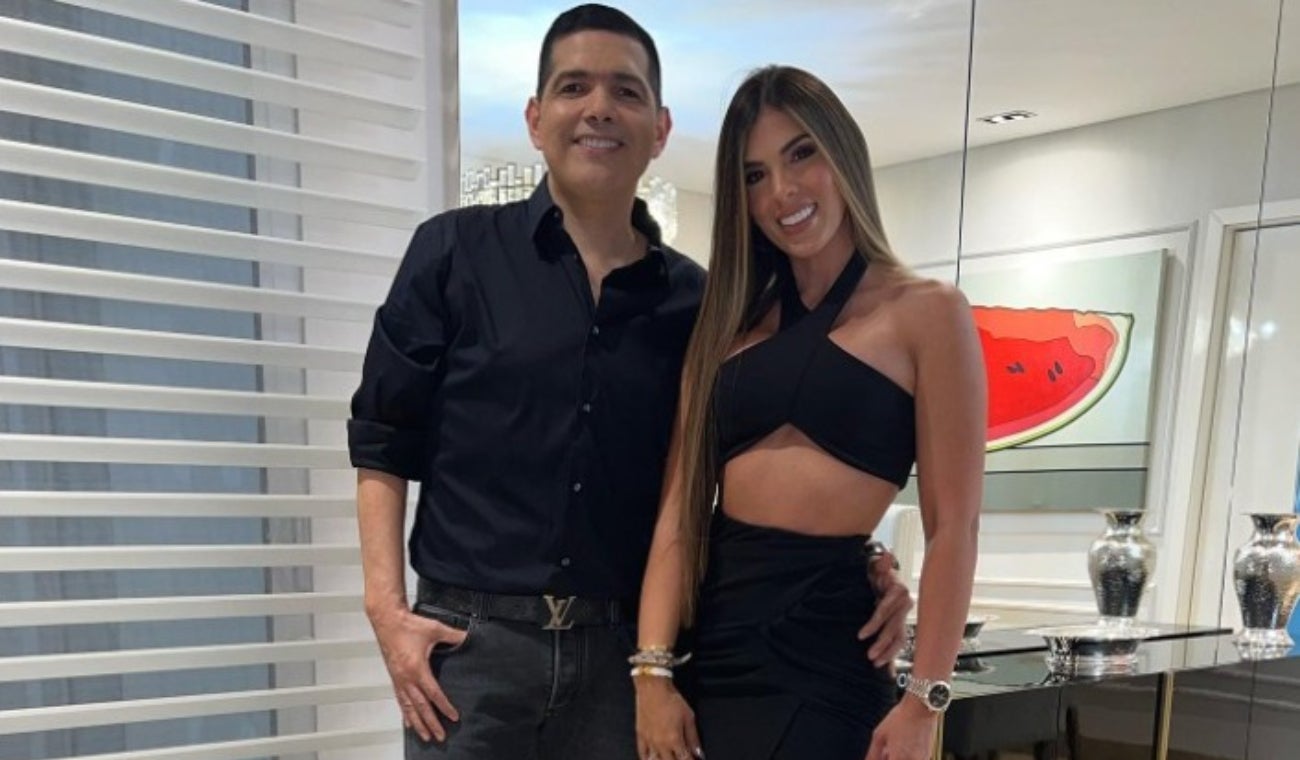 Peter Manjarrés y su esposa