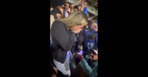 Propuesta de Matrimonio en partido de Millonarios
