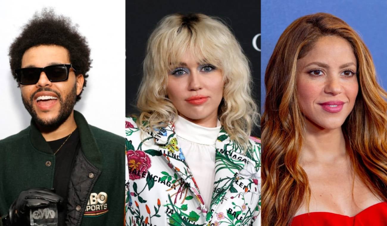 The Weeknd, Miley Cyrus y Shakira