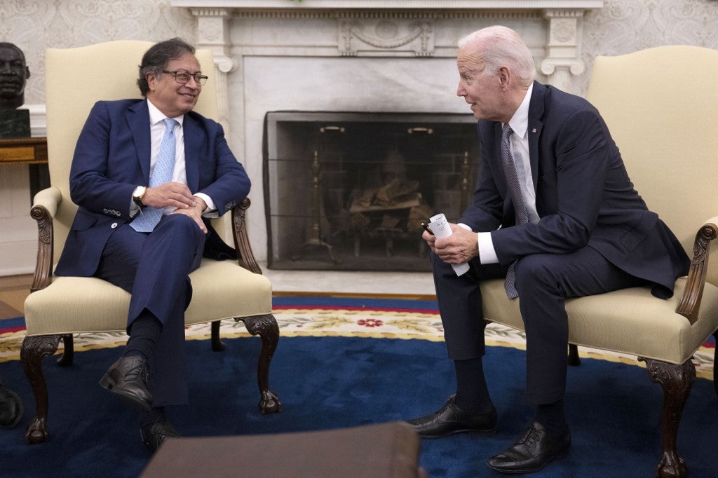 Gustavo Petro y Joe Biden en la Casa Blanca.