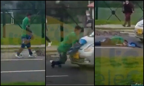 Sujeto finge ser atropellado para estafar conductores en Bogotá: es pésimo actor