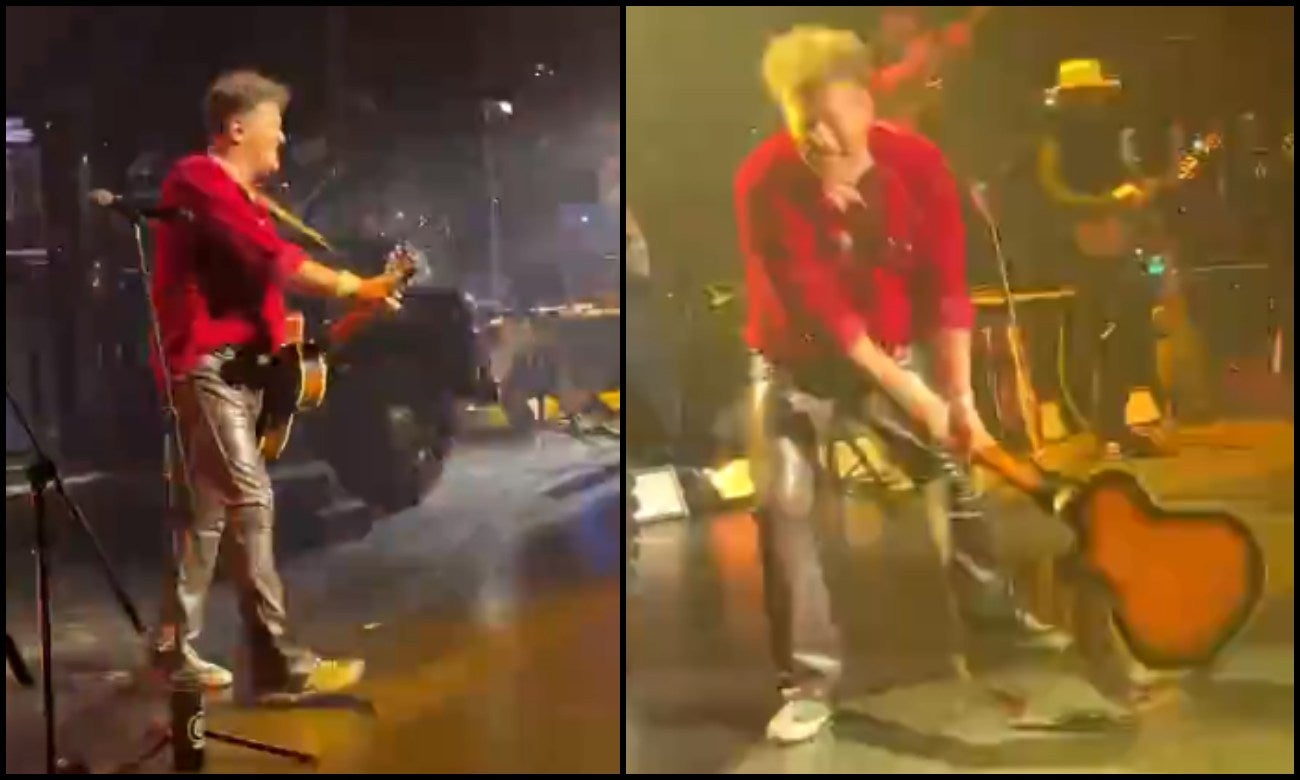 Carlos Vives rompe su guitarra